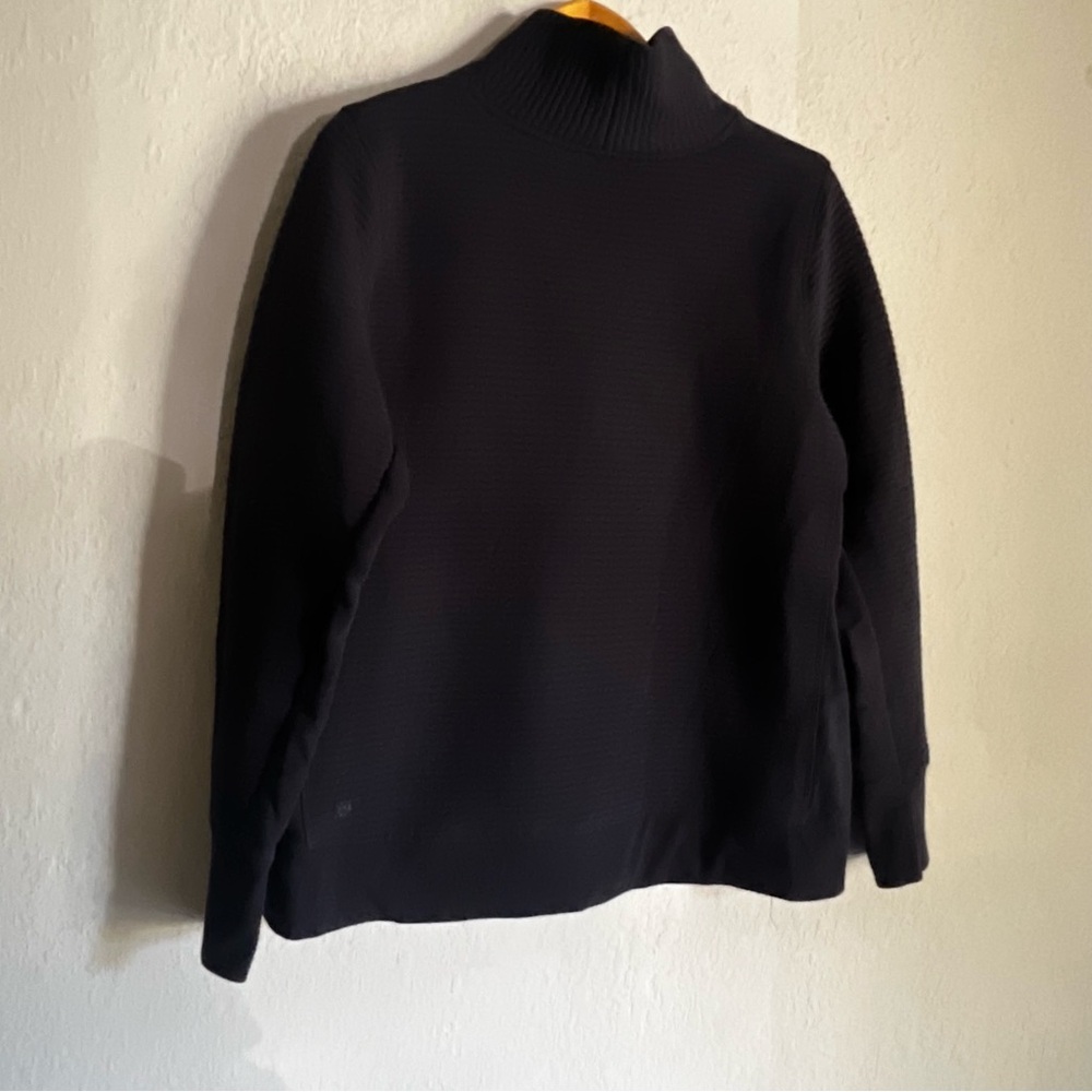 All in Motion Black Textured Mock Neck Sweatshirt - Picture 4 of 4
